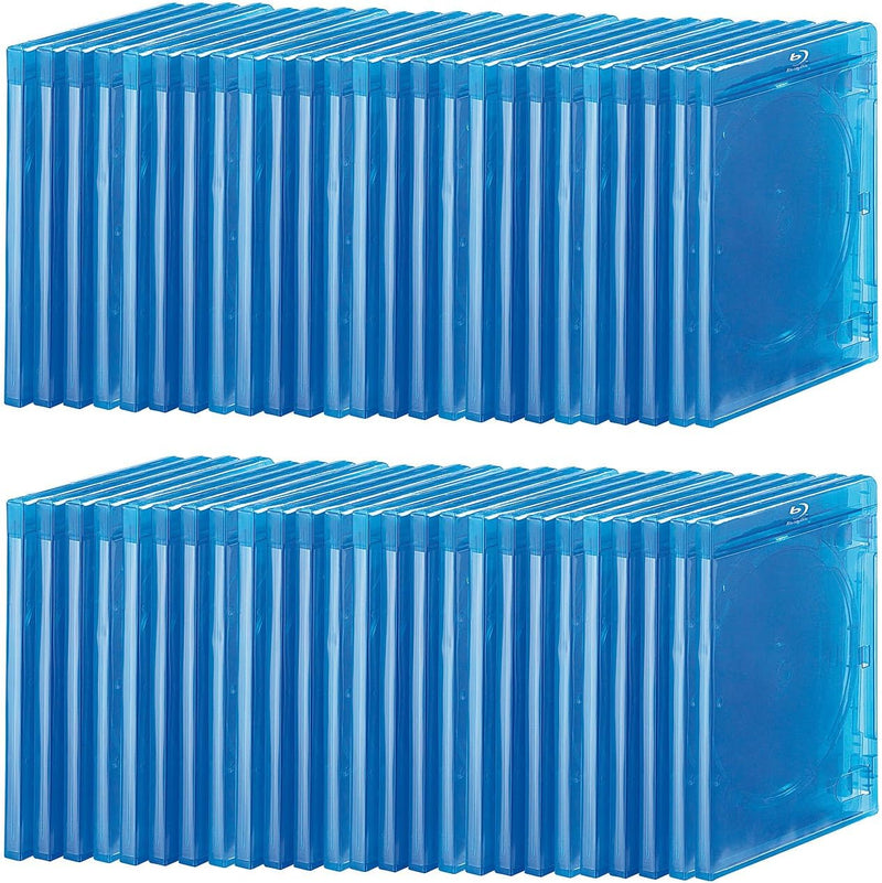 PEARL Bluray Case: Blu-ray Soft-Hüllen blau-transparent im 50er-Pack für je 1 Disc (Blurayhülle, CD