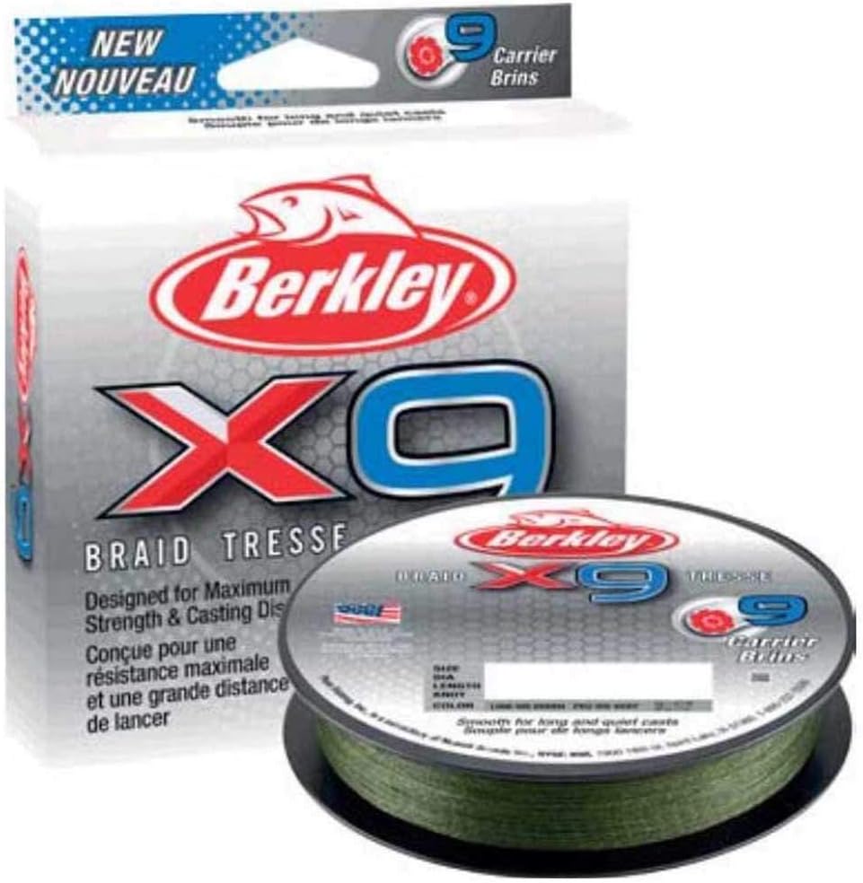 Berkley X9 geflochtene Angelschnur – 9-fache geflochtene Schnur zum Salzwasser- und Süsswasserangeln