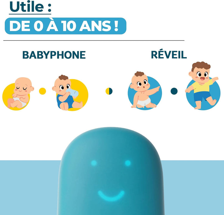 UrbanHello Remi – Der Beste Wecker für Kinder, beleuchtet, für Tag und Nacht, zum Lernen des Schlafe