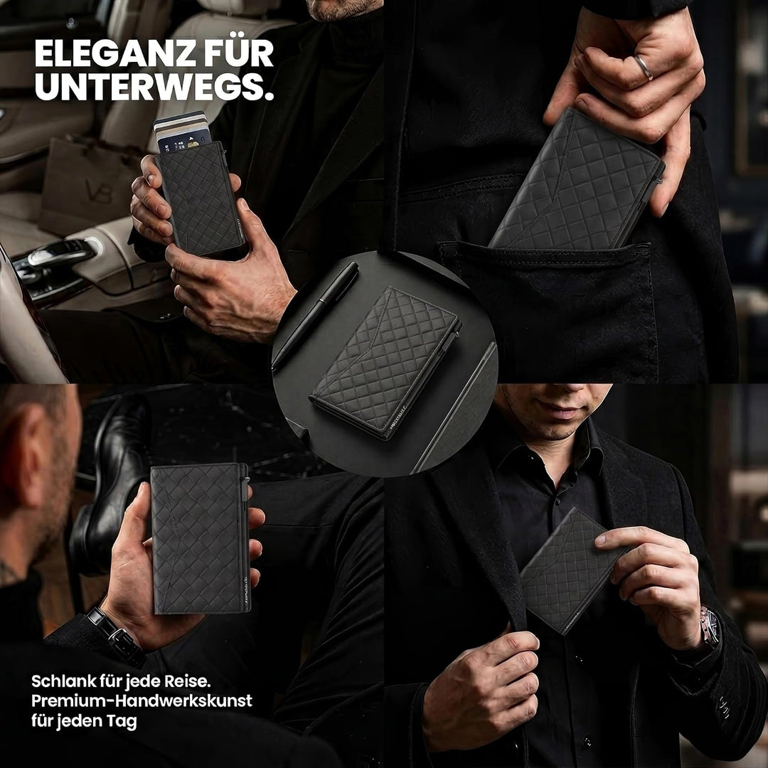 ProWallet Slim 6,7cm, 10,5cm, 1,4cm Gewebt Schwarz, 6,7cm, 10,5cm, 1,4cm Gewebt Schwarz