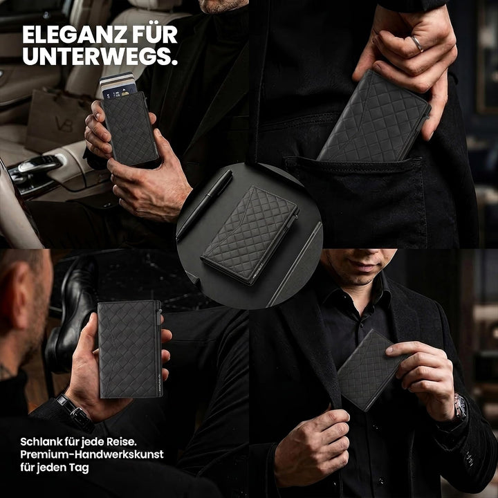 ProWallet Slim 6,7cm, 10,5cm, 1,4cm Gewebt Schwarz, 6,7cm, 10,5cm, 1,4cm Gewebt Schwarz