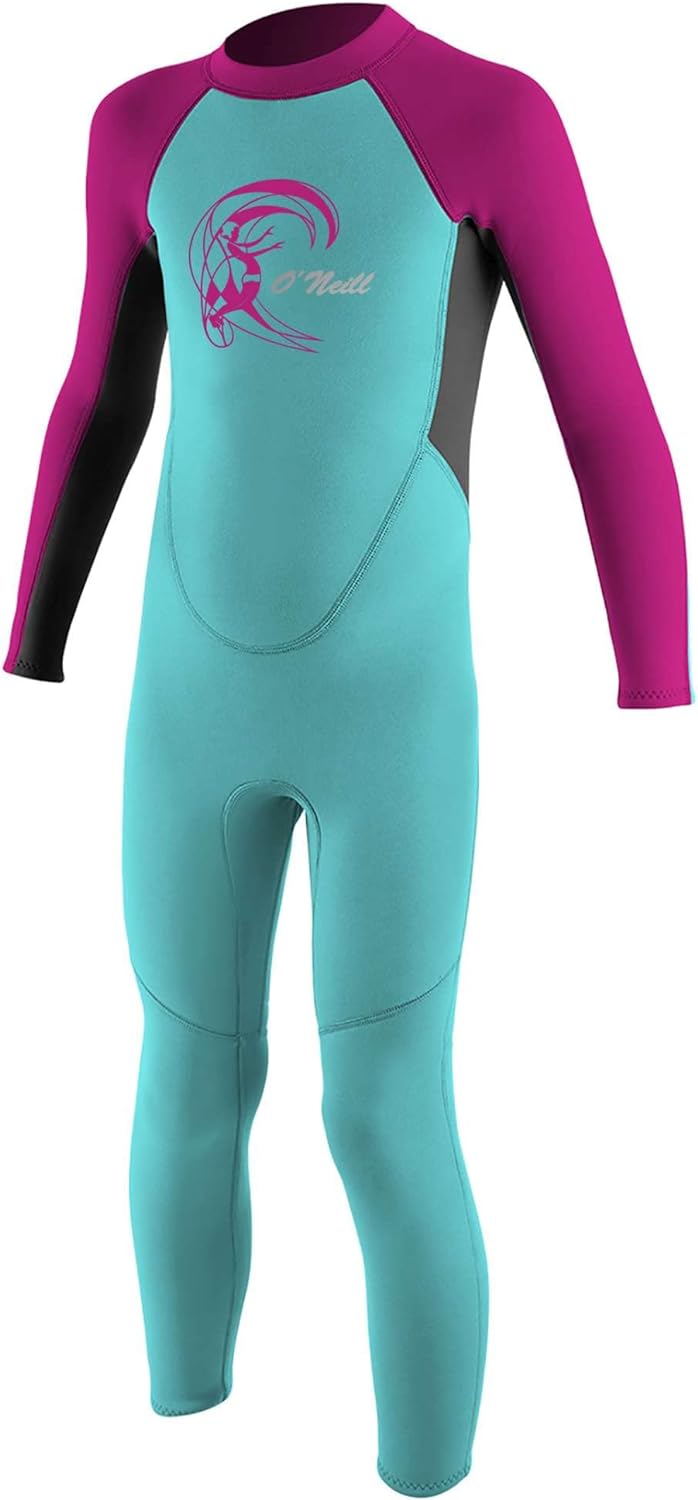 O'Neill Herren Toddler Reactor Ii 2mm Back Zip Full Wetsuit Neoprenanzug 6Y Aqua / Berry, 6Y Aqua /