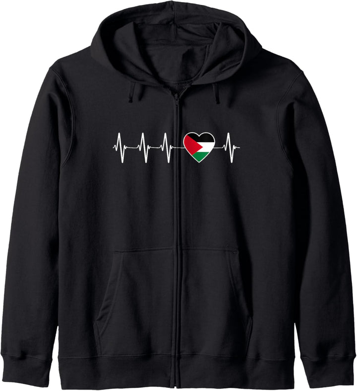 Palästinensische Heartbeat - I Love Palestine Geschenk Kapuzenjacke