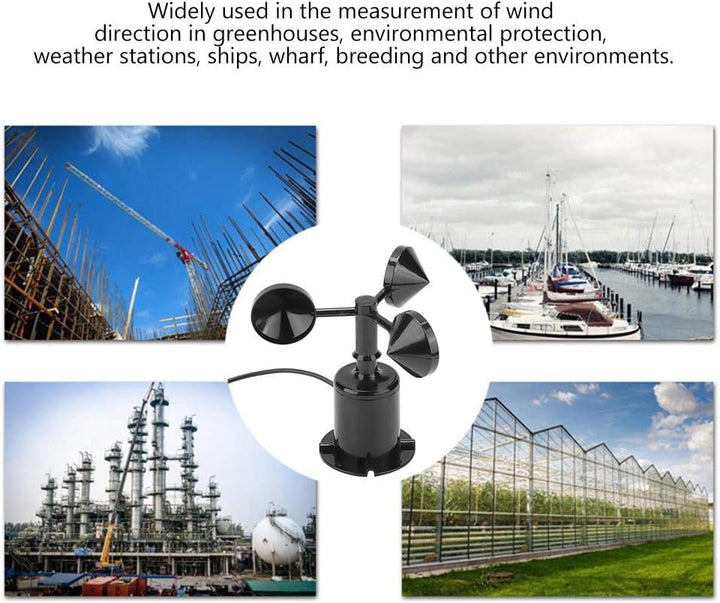 0-70 m/s Umgebungssignal Ausgang Impulstyp Kohlenstoff Windgeschwindigkeitssensor Anemometer Drei Ta