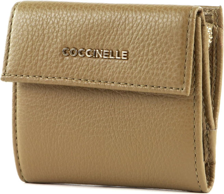 Coccinelle Metallic Soft Mini Wallet Moss Green