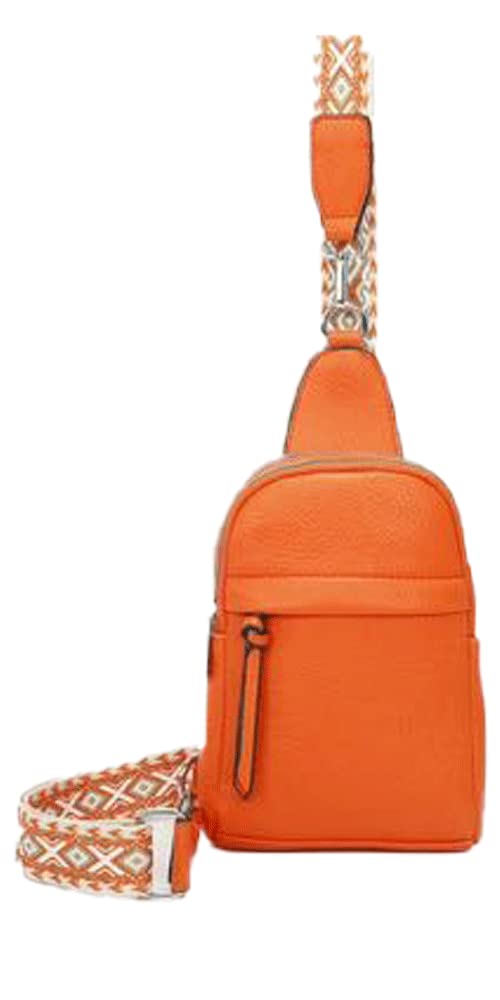 FASHION YOU WANT Sling Bag Brusttasche, Crossbody Umhängetasche Damen veganes Leder,Schultertasche S