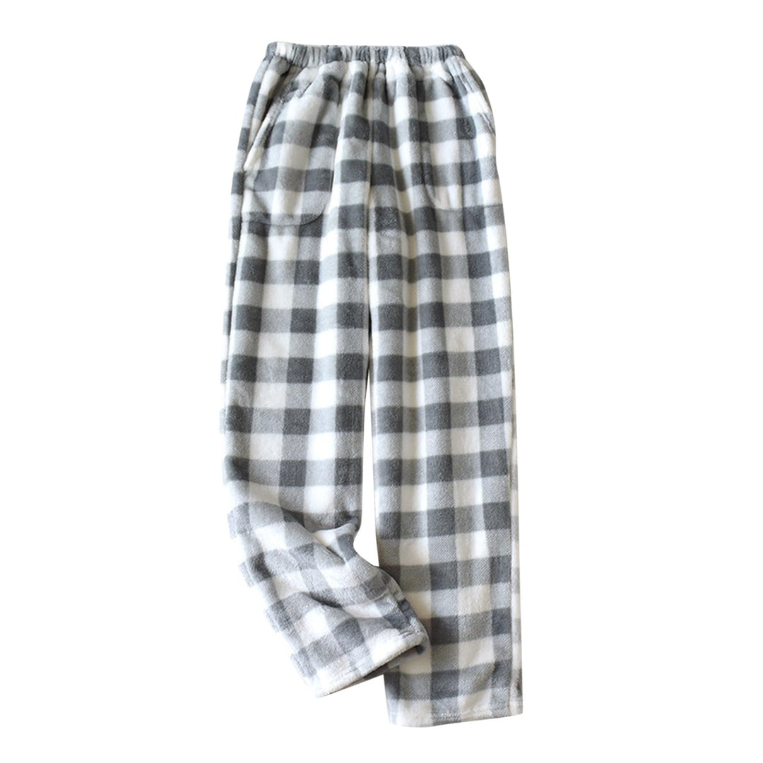 Generisch 2025 Fleece. Weiche Flanell-Pyjamahose Fleece mit Taschen Pyjama Damen Kurzarm Lange Hose
