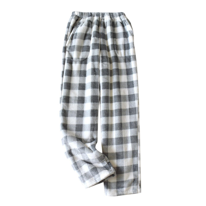 Generisch 2025 Fleece. Weiche Flanell-Pyjamahose Fleece mit Taschen Pyjama Damen Kurzarm Lange Hose