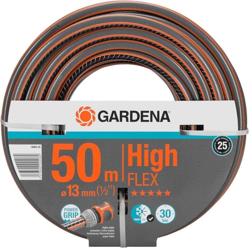 Gardena Comfort HighFLEX Schlauch 13 mm (1/2 Zoll), 50 m: Gartenschlauch mit Power-Grip-Profil, 30 b