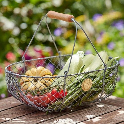 Burgon & Ball Sophie Conran Erntekorb, gross, Grau L Grau, L Grau