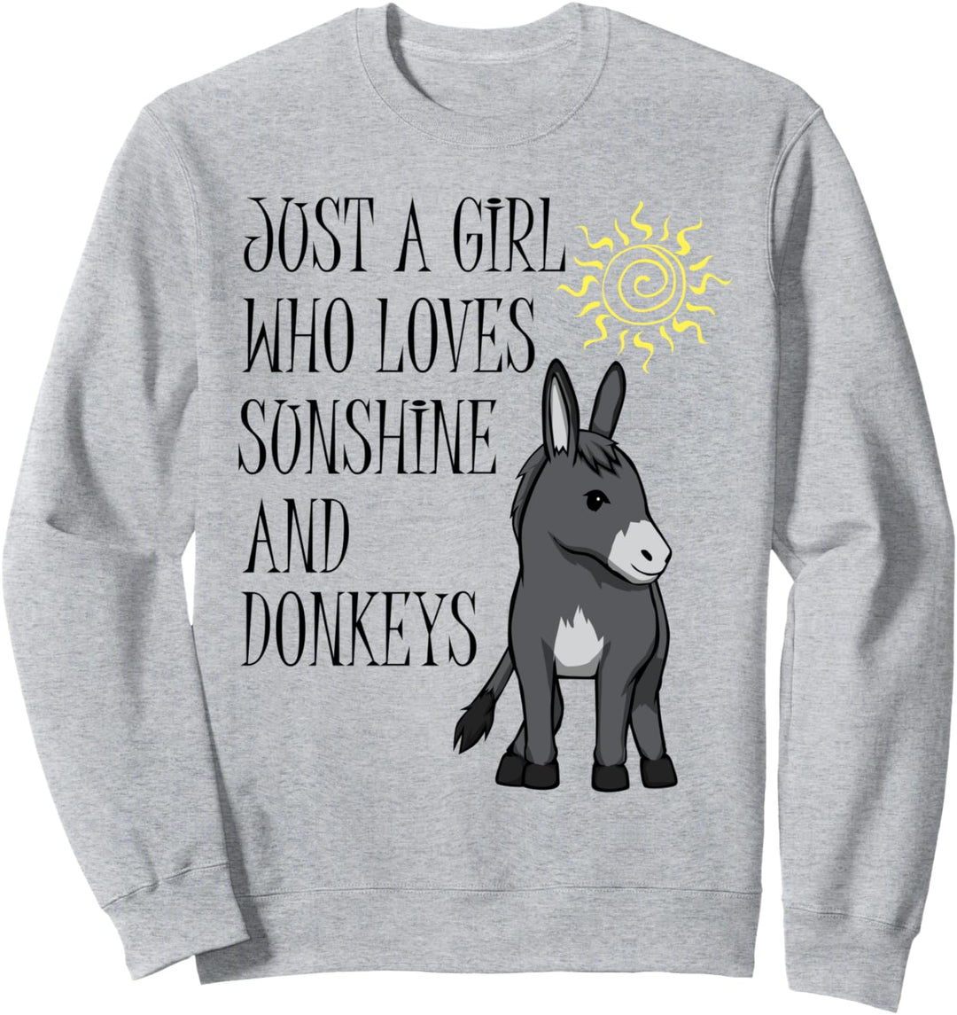 Mädchen mag Esel Maultier Tier Sweatshirt