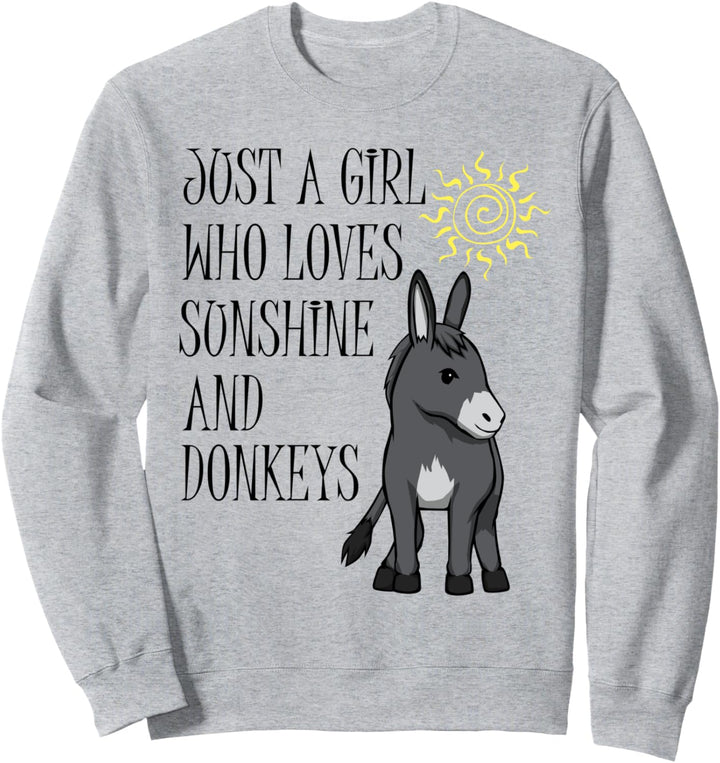 Mädchen mag Esel Maultier Tier Sweatshirt