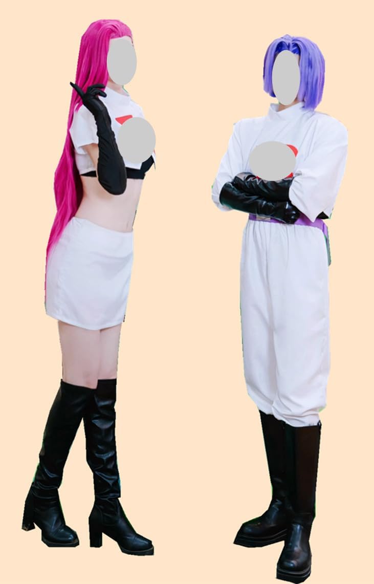 US-Grösse Anime James Cosplay Kostüm Rocket Team Kits Herren Anzug 3XS, 3XS