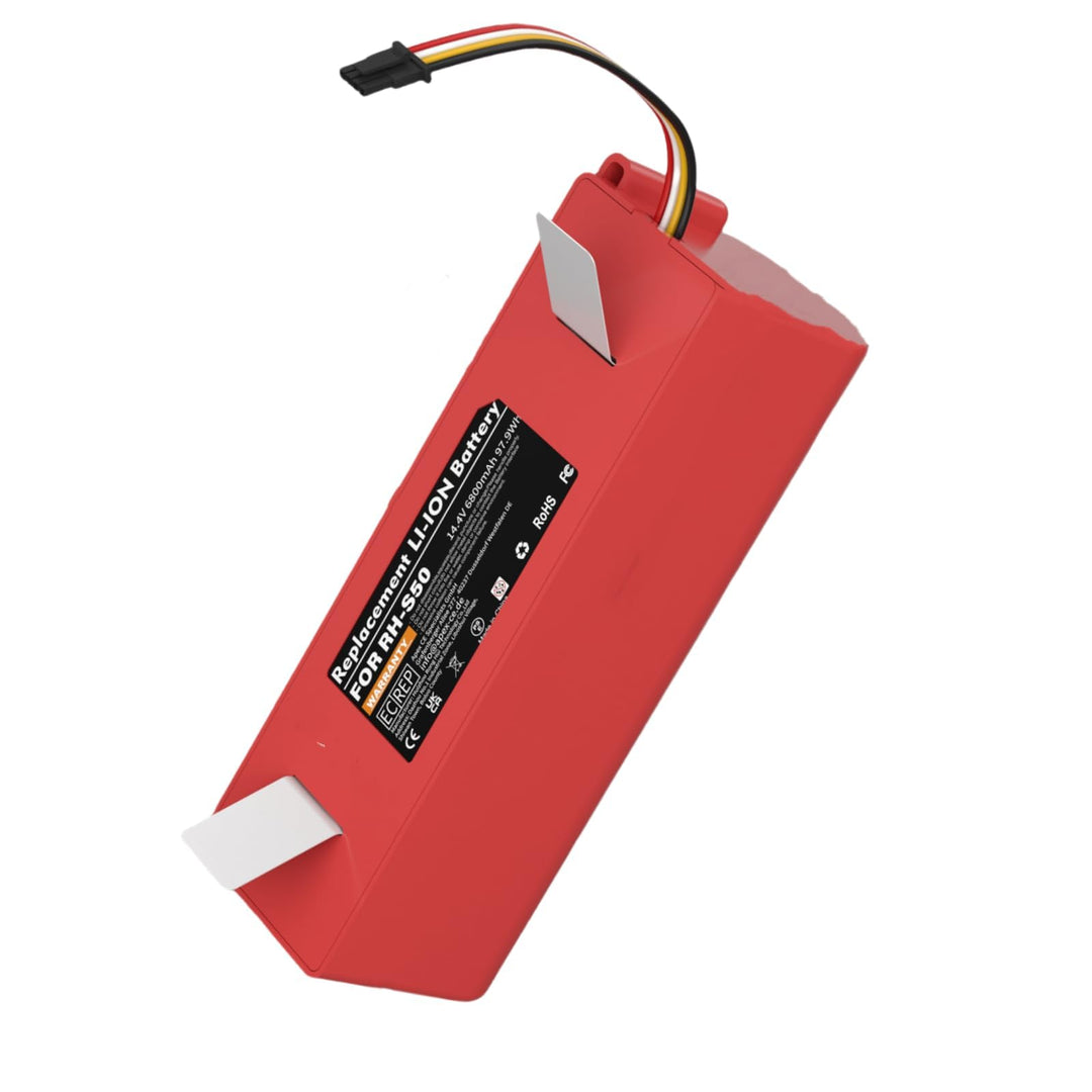 Upgrade 14,4V 6800mAh (97,92Wh) Ersatzakku kompatibel mit Xiaomi Roborock S7, S5, S5 Max, S50, S51,