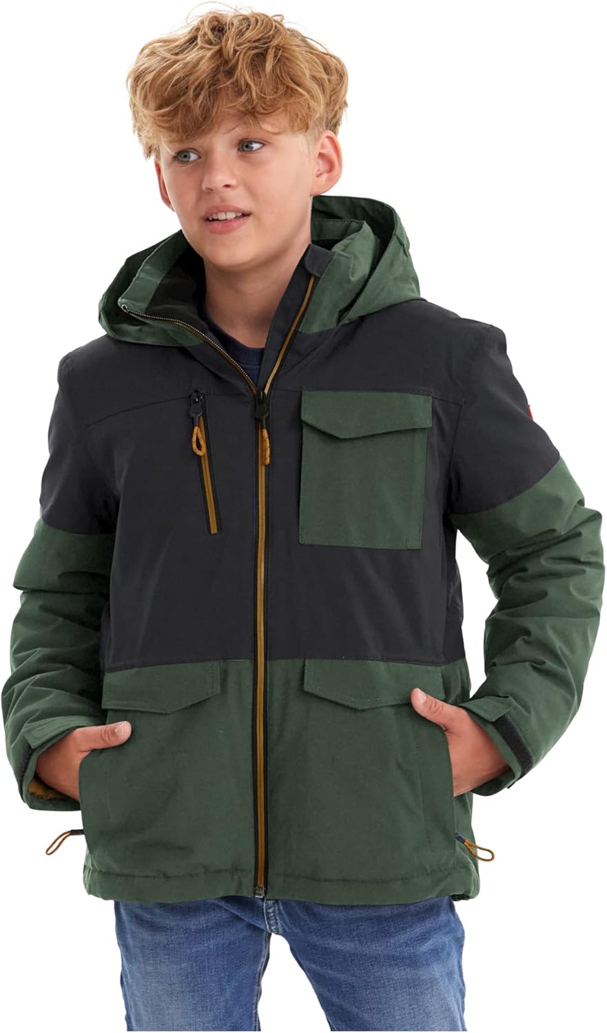 Killtec Jungen Outdoorjacke Funktionsjacke mit Kapuze und Schneefang KOW 29 BYS SKI Jckt wasserdicht