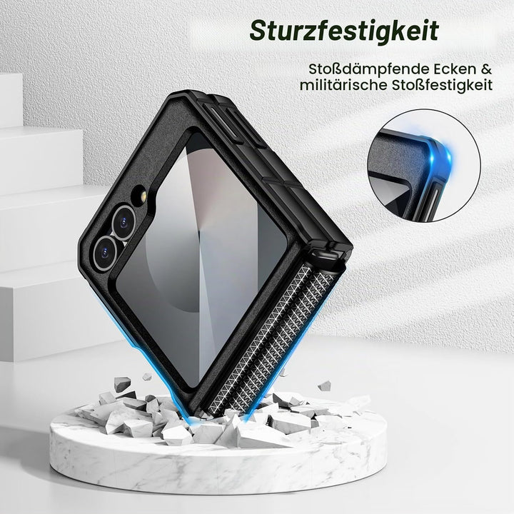 Doeshine Samsung Galaxy Z Flip 6/7 FE Hülle [Not für Flip 7] mit Ständer &amp; Kameraschutz, Ganzkörper