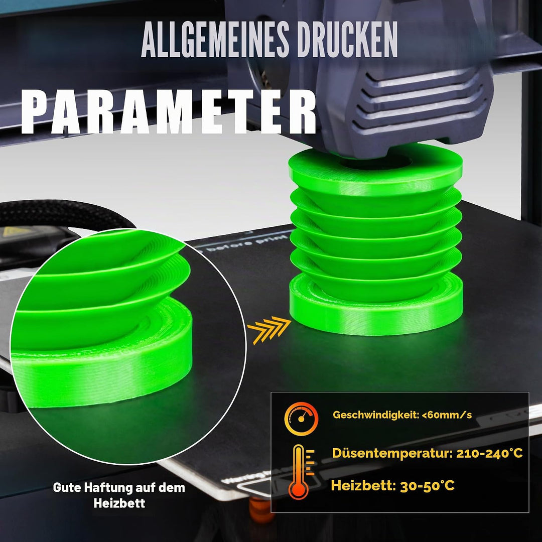 TINMORRY TPU Filament 1.75 mm, TPU 95A Flexibles 3D Drucker Filament mit glänzender Oberfläche, Geei