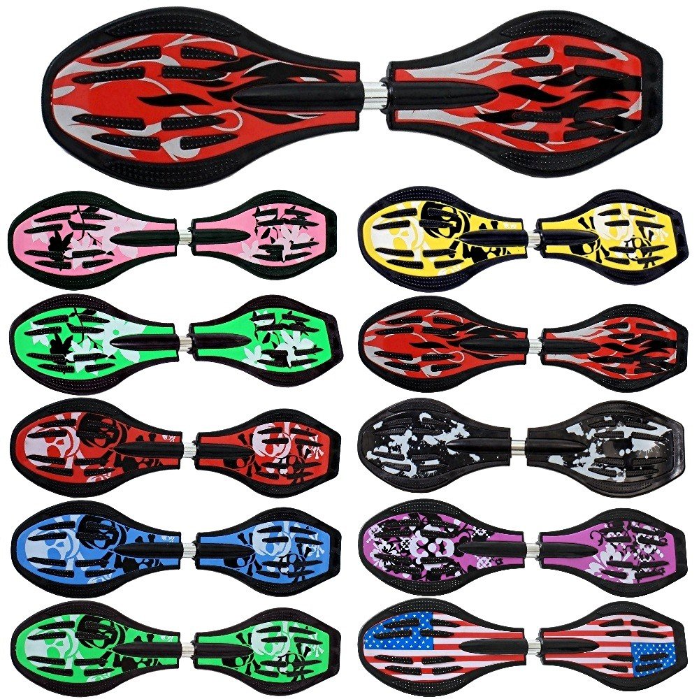 FunTomia Waveboard Original Mach1 Kugellager inkl. Tasche - Bis 120kg - (Verschiedene Farbdesigns) R