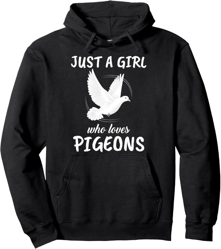 Damen Just A Girl Who Loves Pigeons Kleidung Geschenk Tauben Pullover Hoodie