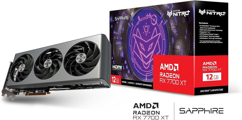 Sapphire Nitro+ AMD Radeon™ RX 7700 XT Gaming OC 12GB GDDR6 Dual HDMI/Dual DP