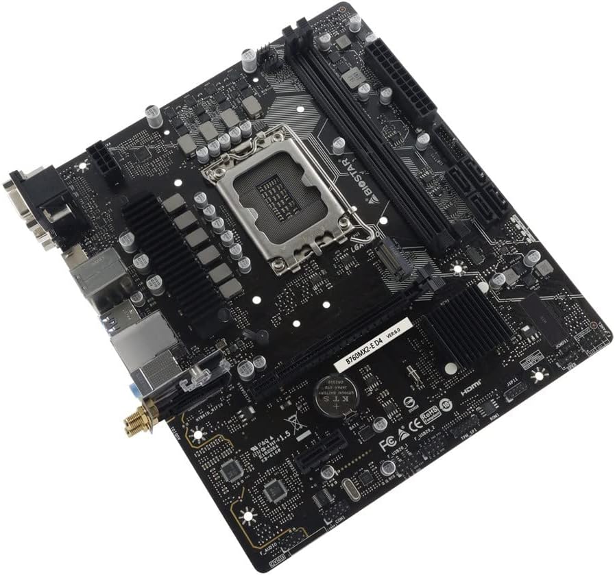 Mainboard|BIOSTAR|Intel B760 Express|Micro-ATX|Memory DDR4|Memory slots 2|1xPCI-Express 3.0 1x|1xPCI