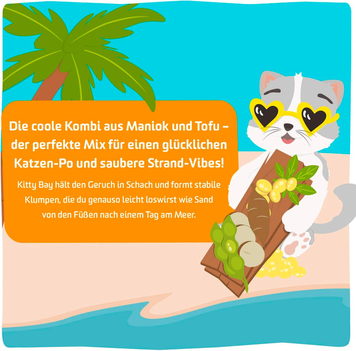 Kitty Bay – Pawperol Spritz – ÖKO Katzenstreu klumpend und staubfrei, Tofu und Maniok, 10 Liter Pawp