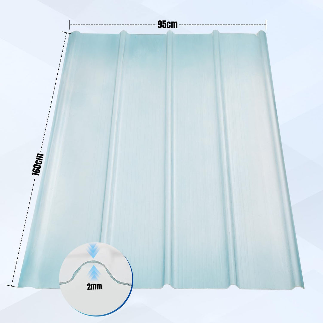 FRP-Trapezblech Wellplatten 2mm FRP-Tageslichtplatten 90 * 160cm für dach Dachplatten Wellbahn Profi