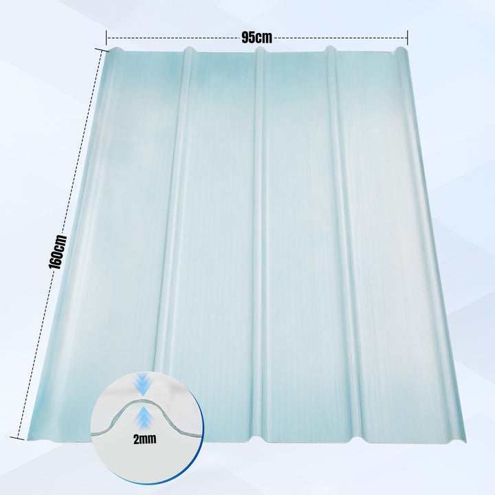 FRP-Trapezblech Wellplatten 2mm FRP-Tageslichtplatten 90 * 160cm für dach Dachplatten Wellbahn Profi