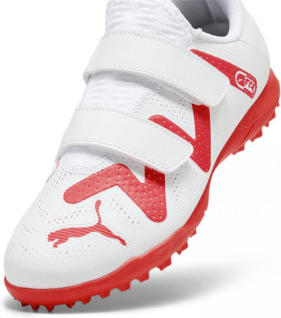 PUMA Unisex Kinder Future Play Tt V Jr Fussballschuh 33 EU Puma White Fire Orchid, 33 EU Puma White