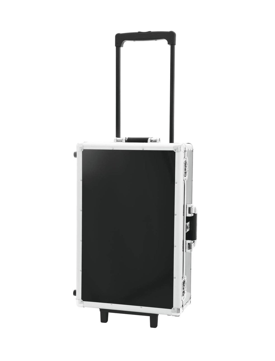 ROADINGER CD-Case schwarz 120 CDs mit Trolley | CD-Case mit schwarzem Aluminiumgehäuse und Teleskopg