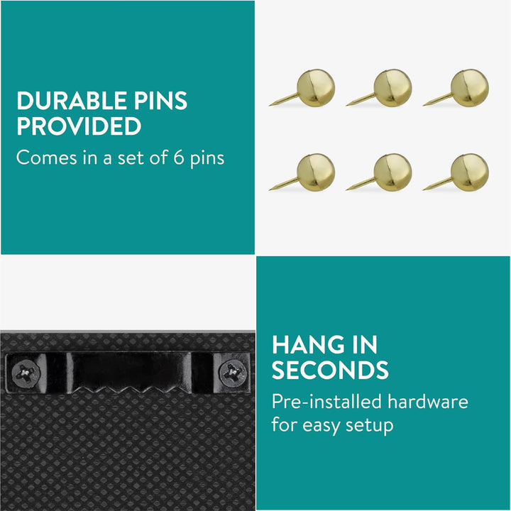 Navaris Pinnwand Collage Fotowand aus Samt - 70x50cm Bilderhalter - Fotohalter mit Schnur - für Foto