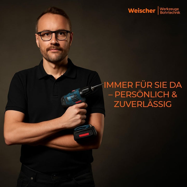 Weischer® - Fliesenbohrer Ø 65 mm | M14 für Winkelschleifer | Diamantbohrer Diamantbohrkrone Glasboh
