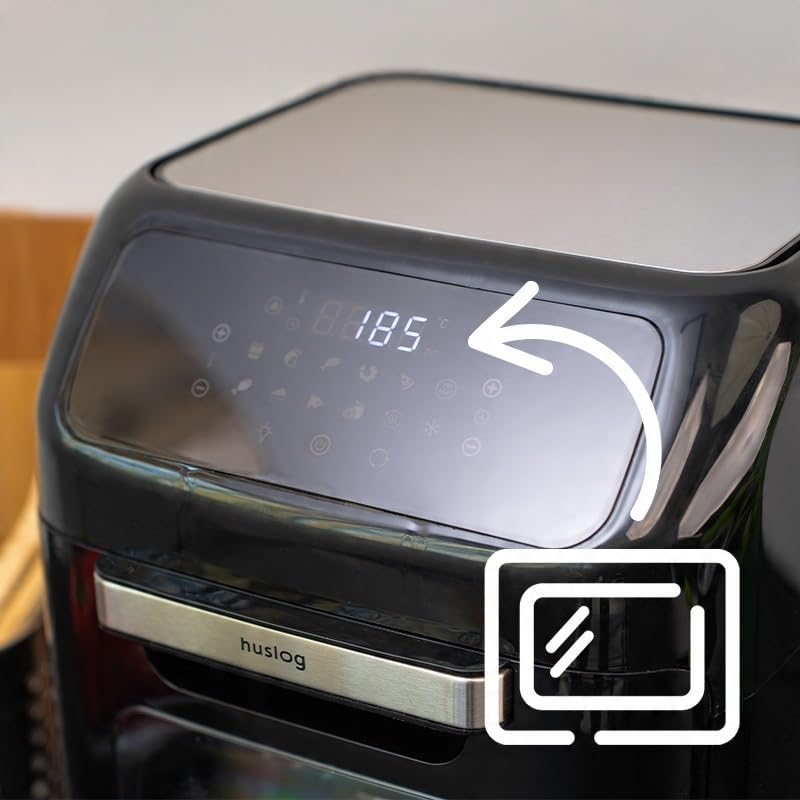 Airfryer Heissluftfritteuse 12L 1800W, Touchscreen, XXL, Zubehör, Fritteuse ohne Öl, Digital Screen,