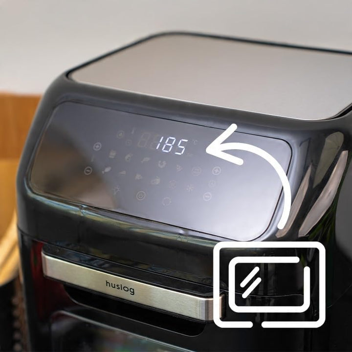 Airfryer Heissluftfritteuse 12L 1800W, Touchscreen, XXL, Zubehör, Fritteuse ohne Öl, Digital Screen,