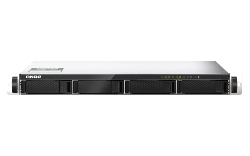 Qnap TS-435XeU-4G Rackmount-NAS 4 Bay Unterstüzt 2,5GbE/10GbE und M.2 NVMe SSD-Caching, Bundle mit 4