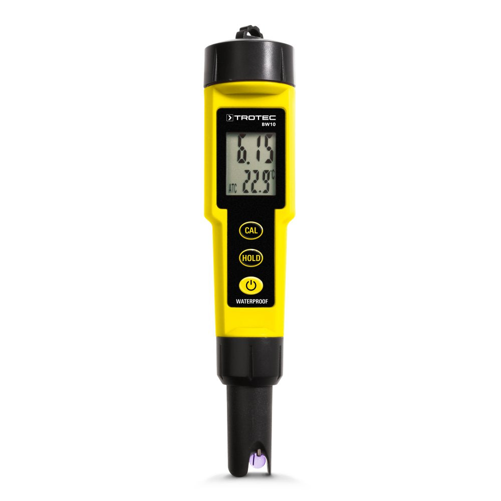 TROTEC pH Wert Messgerät BW10 – Für Aquarium, Teich, Pool – Messbereich 0,00-14,00 pH, Abschaltautom