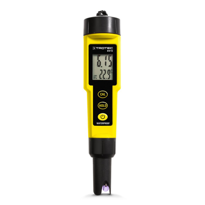 TROTEC pH Wert Messgerät BW10 – Für Aquarium, Teich, Pool – Messbereich 0,00-14,00 pH, Abschaltautom