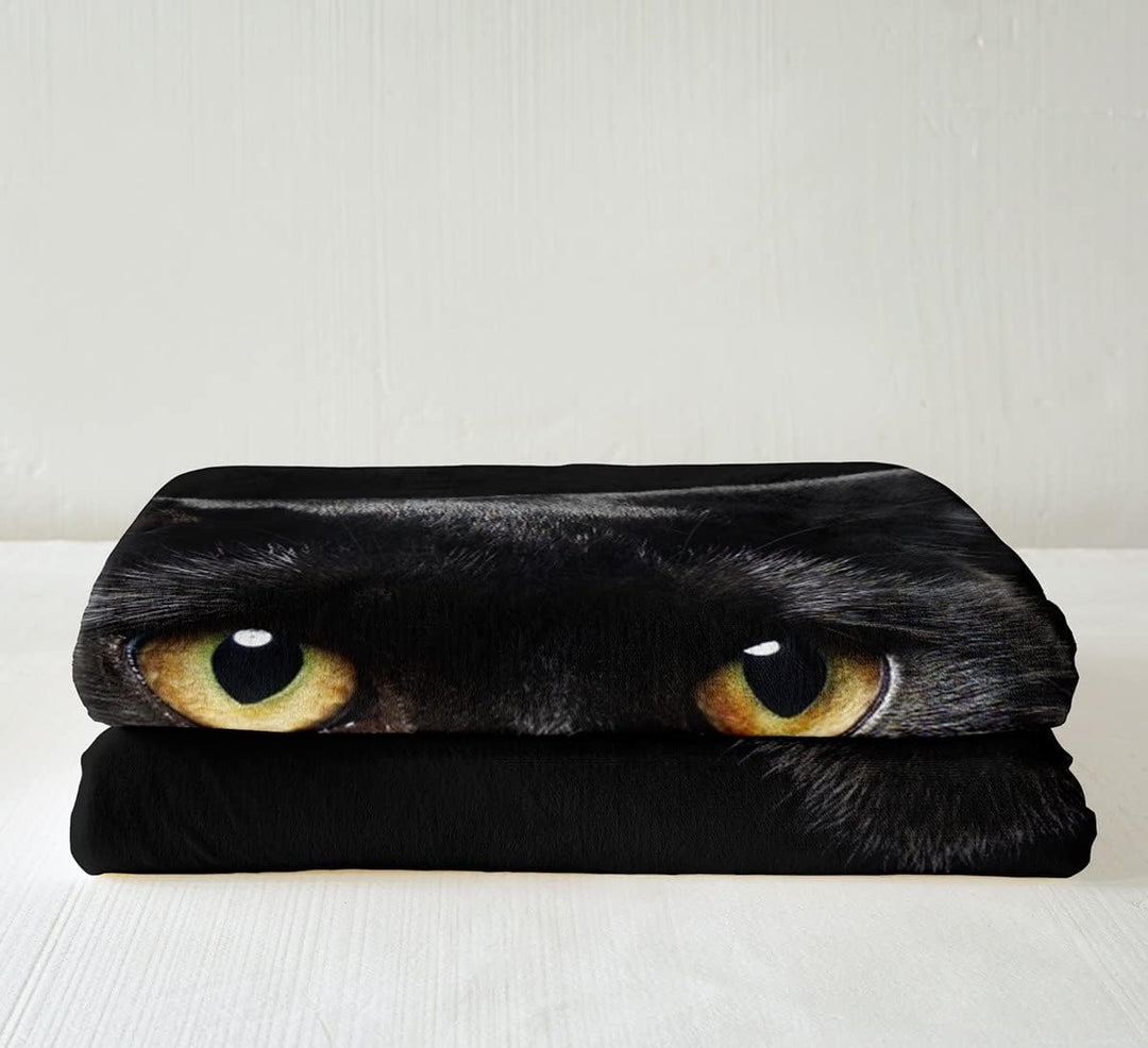 Loussiesd Katze Haustier Katzen Muster Decke 150x200cm Nettes Kätzchen Kuscheldecke für Kinder Kinde