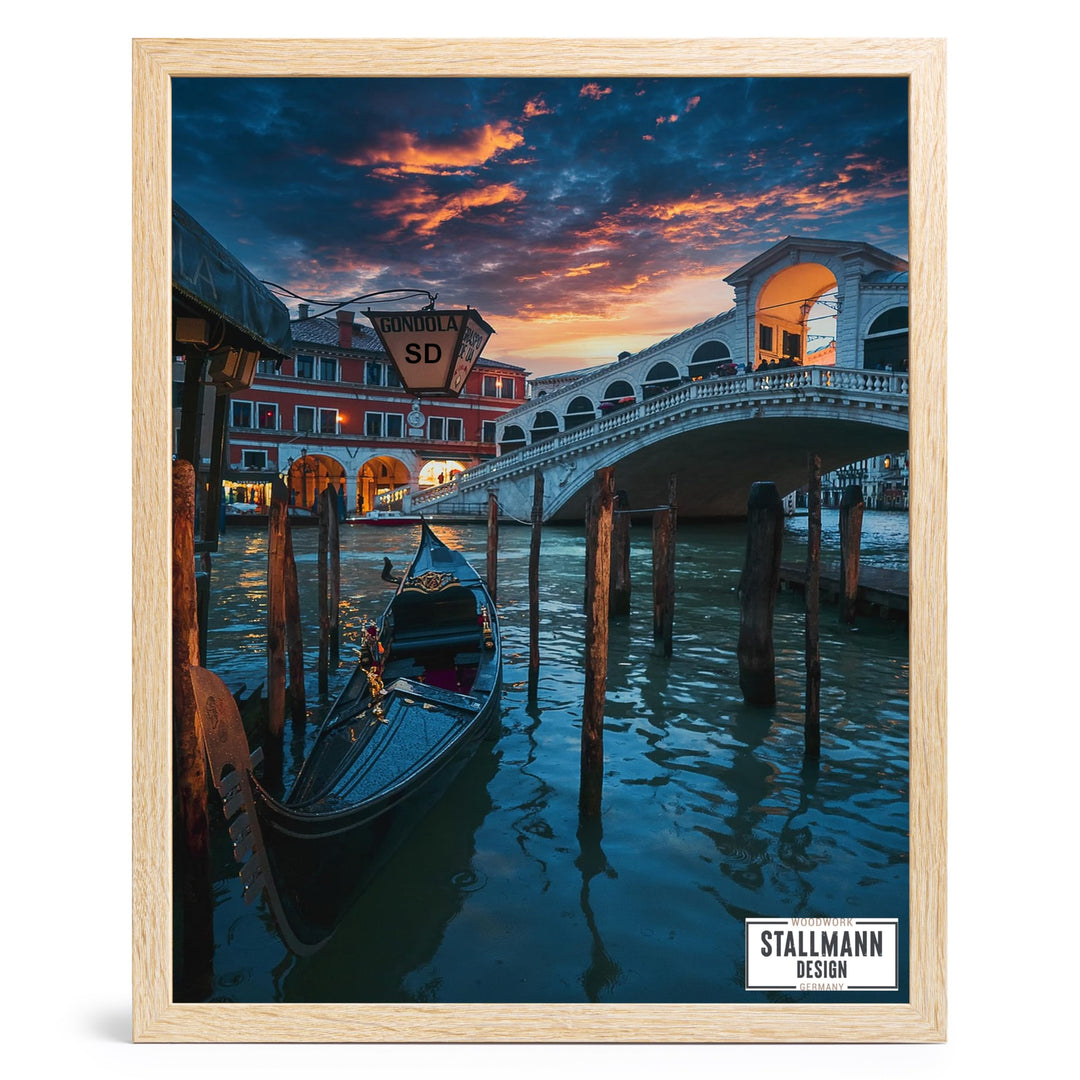 Stallmann Design Bilderrahmen 45x90 cm sonoma-eiche Holz mit Acrylglas Rahmen-Breite 20mm Posterrahm