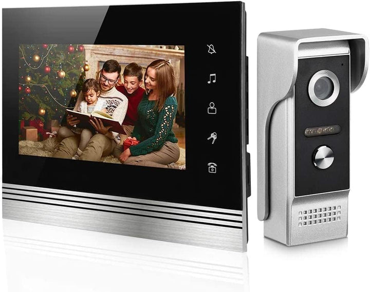 Video Türsprechanlage Türklingel mit kamera Intercom System, 1080P 7 Zoll Metall Material Monitor, G