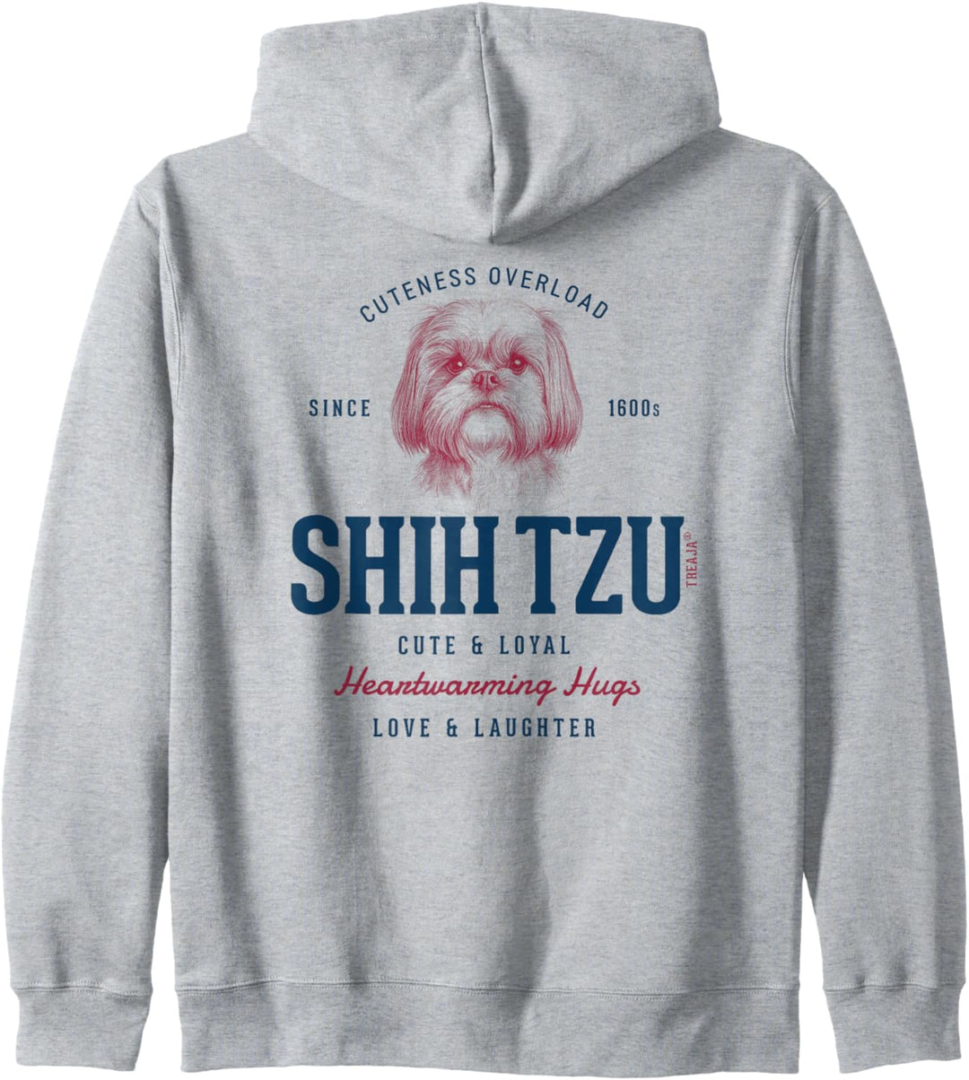 Retro-Stil Vintage Shih Tzu Kapuzenjacke