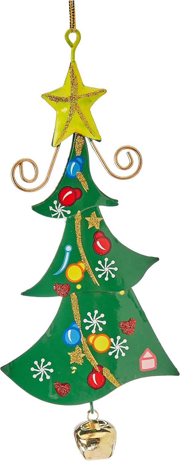 Small Foot Metallanhänger Tannenbaum, Weihnachtliche Deko, 4er Set, 5147, Metall, Mehrfarbig, 1, 4