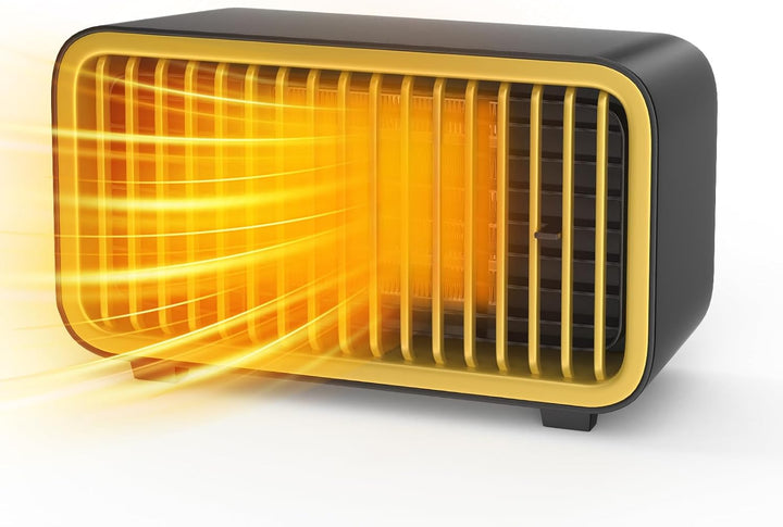 GARDTECH Heizlüfter Energiesparend, PTC Keramik Heizstrahler mit Kippschutz, 900 Watt Leiser Elektro