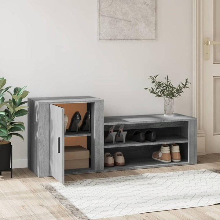 Tidyard Schuhbank, Schuhregal Schuhschrank mit 2 Fächer, Schuhaufbewahrung, Sitzbank, Holzwerkstoff