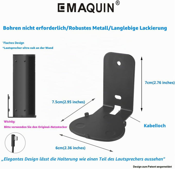 Wandhalterung für Sonos Roam/Sonos Roam SL Lautsprecher(Kompatibel mit Sonos Roam und Sonos Roam SL,