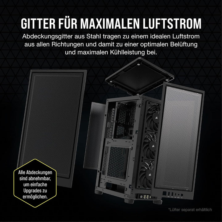 Corsair 2000D Airflow PC-Gehäuse Mini ITX – Format Mini ITX – Platten aus Netzstahl – DREI GPU-Steck