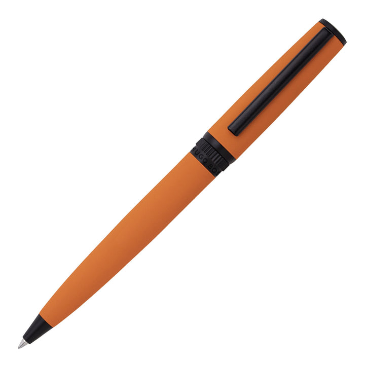 Hugo Boss Kugelschreiber Gear Matrix Orange aus Messing hergestellt, Farbe: Leuchtendes Orange, Abme