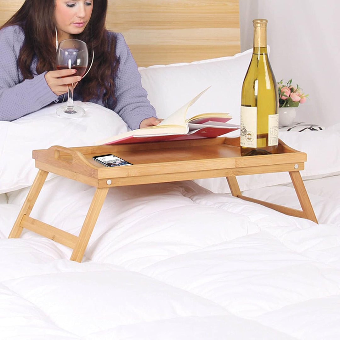 Youyijia Betttablett Frühstückstablett für Bett Frühstückstisch Klappbarer Betttisch Frühstück Holzt