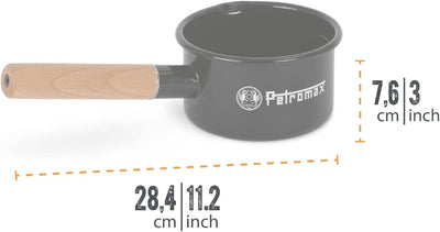 Petromax Emaille Stieltopf 0,5 l Schwarz, 0,5 l Schwarz
