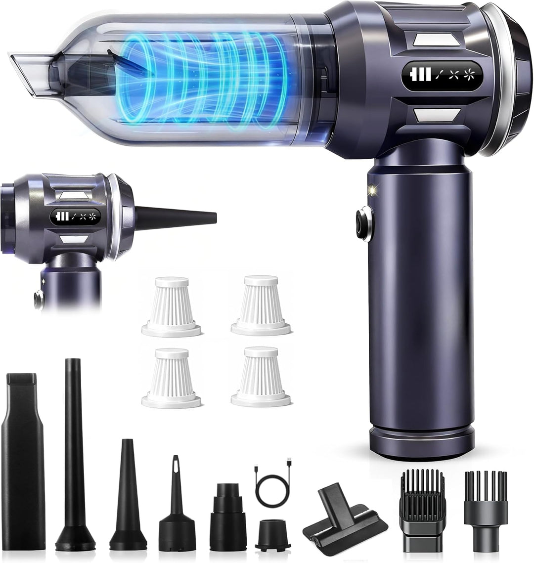 Citybee Handstaubsauger Akku Mini Staubsauger Kabellos - 25000Pa Handstaubsauger Stark 4 in 1 Autost